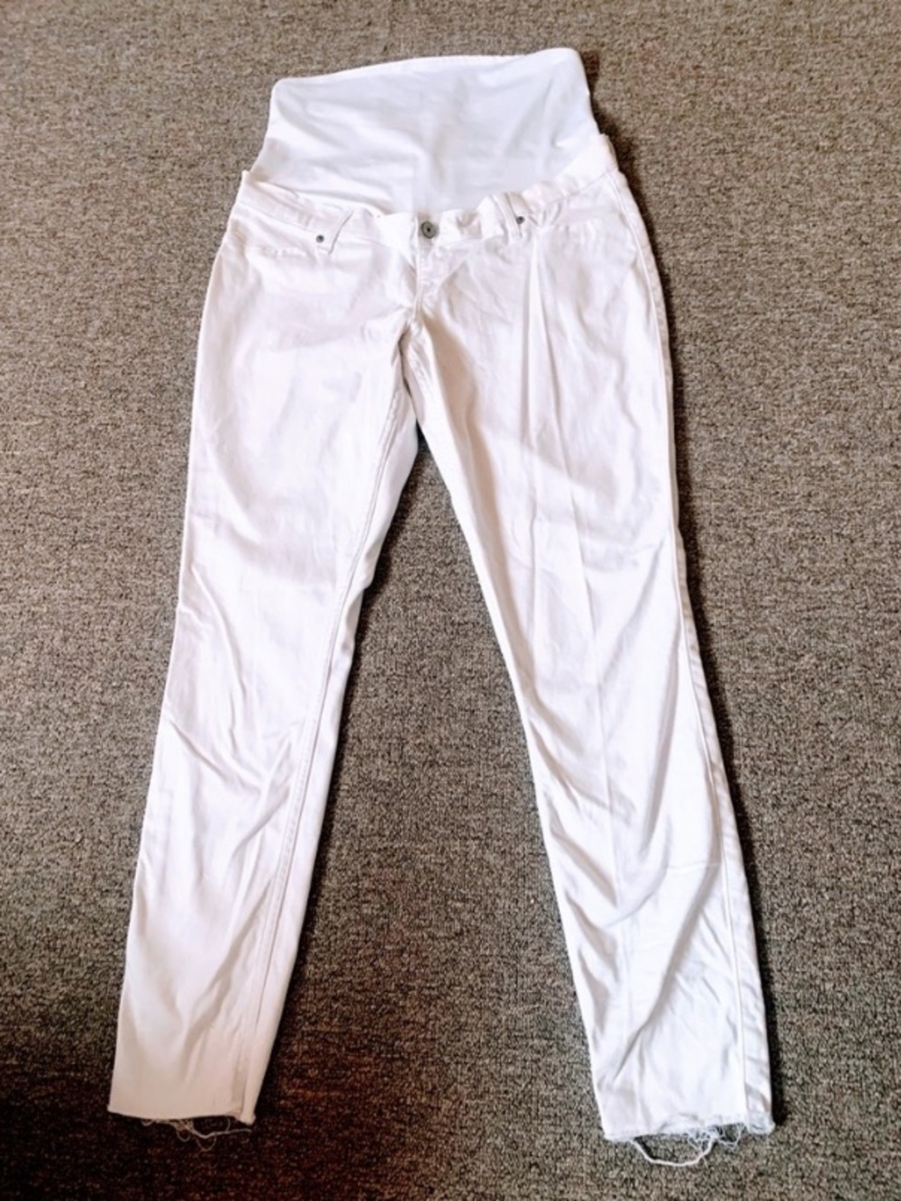Abercrombie & Fitch White SlimStraight Maternity Jeans